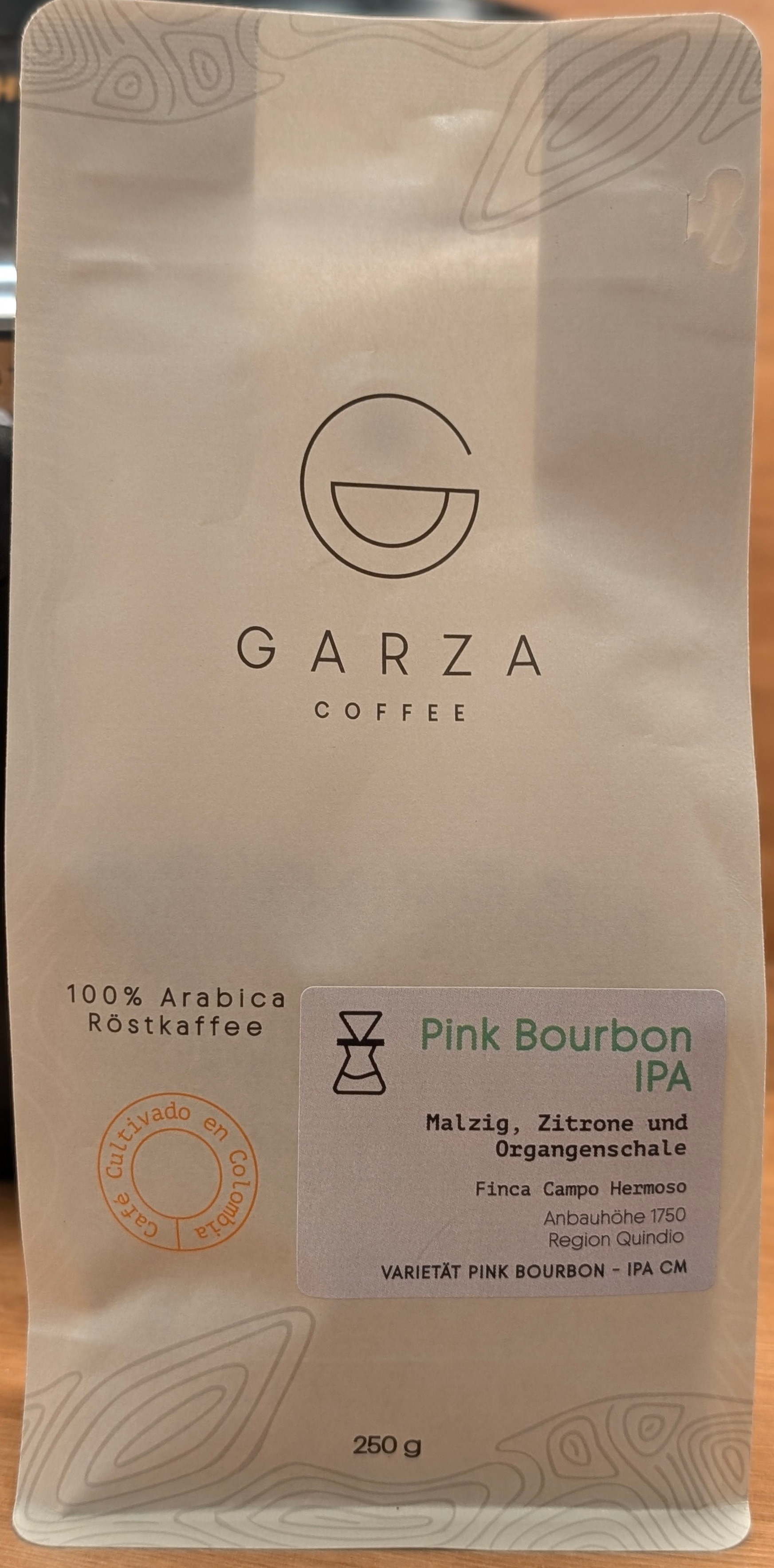 Pink Bourbon IPA from Garza Coffee
